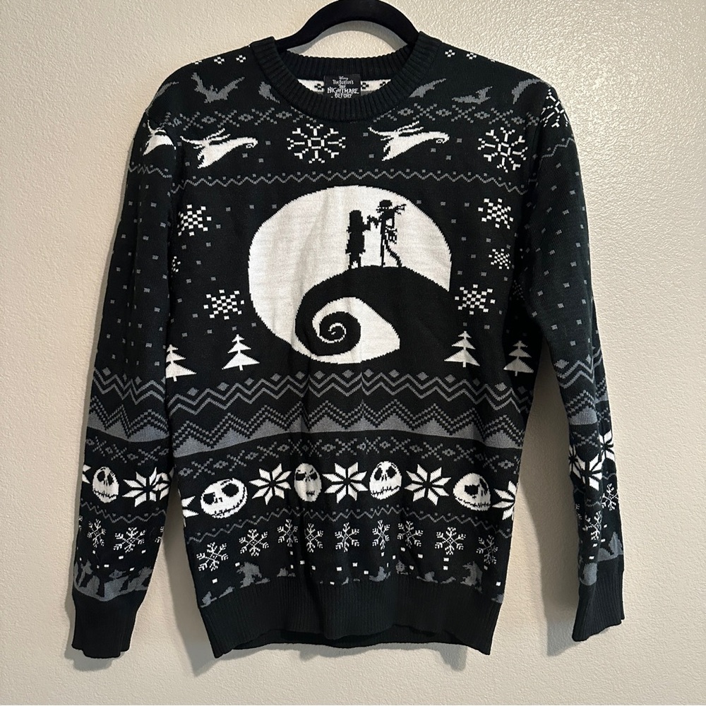The Nightmare Before Christmas Fair Isle Sweater Tim Burton Size Small